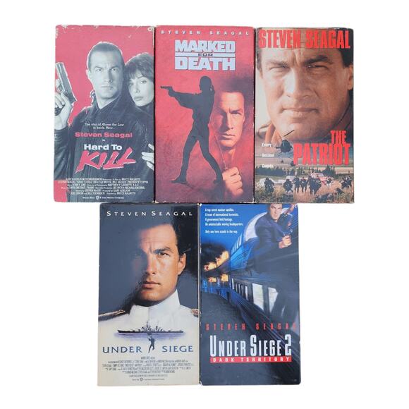 Steven Seagal VHS Lot 5 Tapes Hard To Kill Marked For Death Patriot Under Siege - Picture 5 of 8
